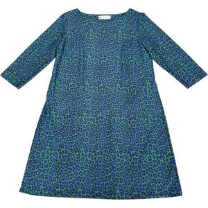 Jude Connally Marlowe Leopard‎ Print Dress Green Stretch Casual Resort Size XL